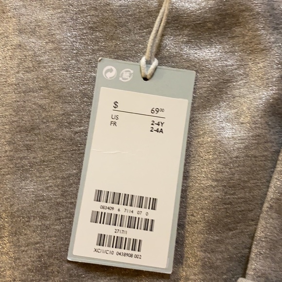 COS Girls Silver Dress in size 2-4 Years - Picture 2 of 6